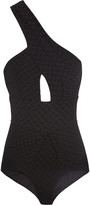 Thumbnail for your product : Zimmermann Scout one-shoulder textured swimsuit