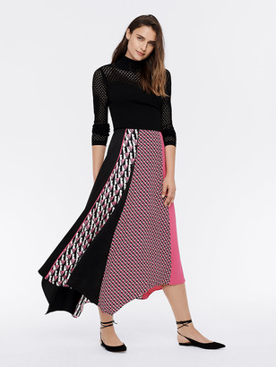 Diane von Furstenberg Jeffrey Crepe Asymmetrical Maxi Skirt