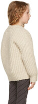 Thumbnail for your product : Wynken Kids Off-White Big Rib Cardigan