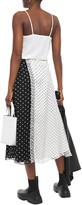 Thumbnail for your product : House of Holland Pleated Polka-dot Silk-chiffon Midi Skirt