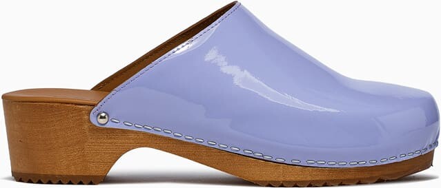 Figure Decorative Wood Base Clogs With Sketched Pattern - ShopStyle