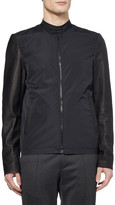 Thumbnail for your product : Lanvin Leather and Poplin Bomber Jacket