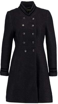 Cream ANNABELL Classic coat black melange