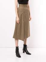 Thumbnail for your product : G.V.G.V. asymmetric gabardine midi skirt