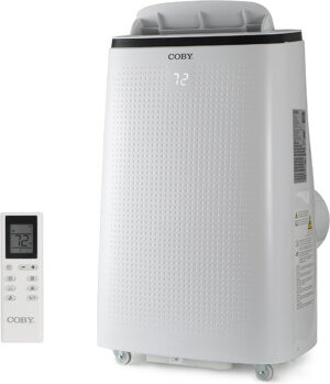 Coby CBP Series 10,800 BTU SACC/CEC Portable Air Conditioner with Heat, 15,000 BTU ASHRAE 128, White