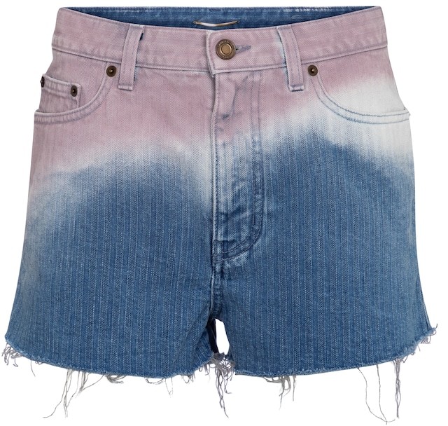 tie dye jean shorts