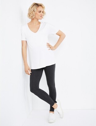 A Pea in the Pod LUXEssentials Secret Fit Belly Ultra Soft Maternity Leggings - Black, X Small |