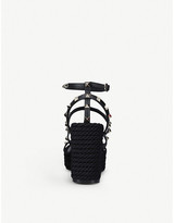 Thumbnail for your product : Valentino Rockstud leather wedge sandals