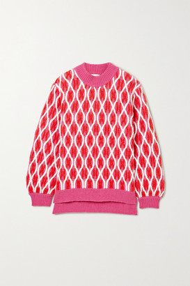 Stine Goya Anders Cable-knit Wool-blend Sweater - Pink - ShopStyle