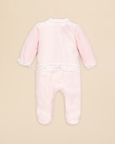 Thumbnail for your product : Little Me Infant Girls' Lace Heart Velour Footie - Sizes 3-9 Months