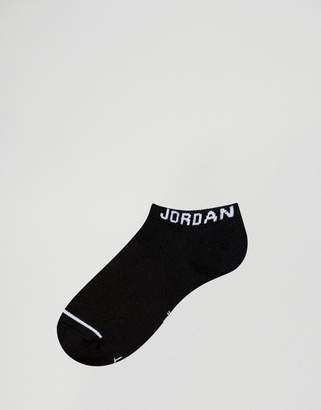 Jordan Nike 3 Pack Sneaker Socks In Black Sx5546-010