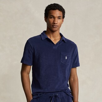 Ralph Lauren Custom Slim Indigo Mesh Polo Indigo Floral Polo Ralph