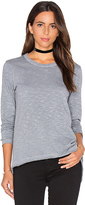 Thumbnail for your product : Wilt Shrunken Crew Unfinished Hem Long Sleeve Top