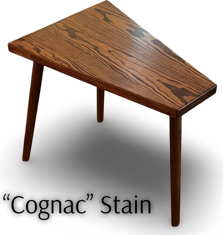 Etsy Wedge Table With 3 Round Legs/Triangular End Mid-Century Modern Side Danish Trapezoid