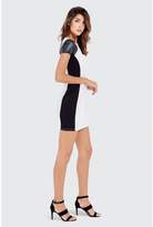 Thumbnail for your product : Select Fashion Fashion Pu Panel Jacquard Bodycon Dress Dresses - size 14