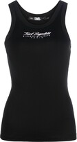Thumbnail for your product : Karl Lagerfeld Paris Embroidered-Logo Cotton Tank Top