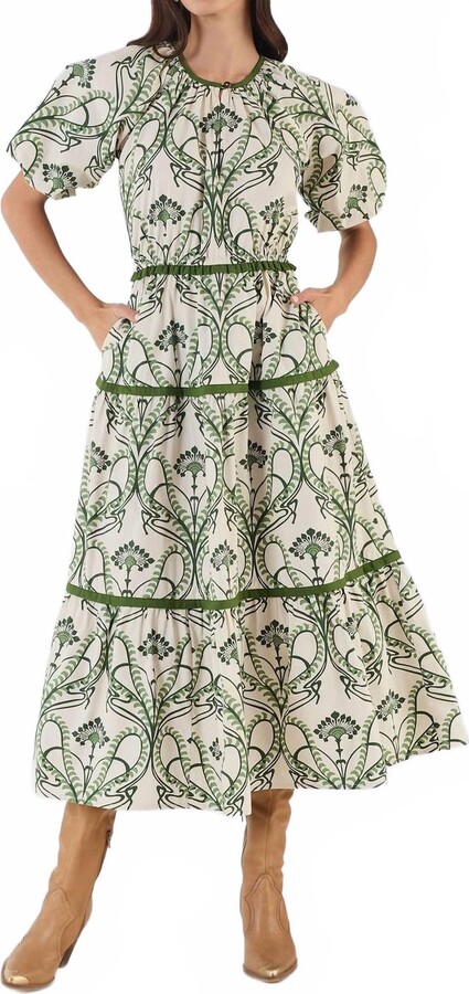 BEYOND by Vera Maple Dress In Green