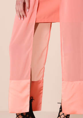 Missy Empire Aubri Pink Sheer Overlay Mini Dress