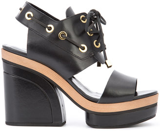 Pierre Hardy cut out platform sandals - women - Calf Leather/Leather - 36