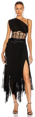 Jonathan Simkhai Maude Lace Midi Dress in Black