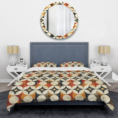Design Art Brown Beige Stars Magic I - Modern Duvet Cover Set