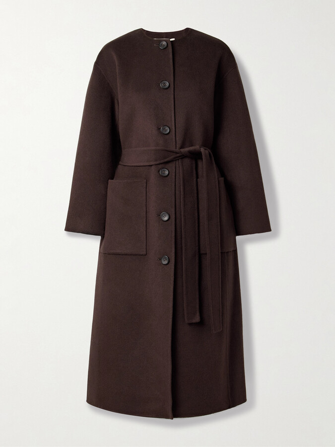 Ulla Johnson Fernanda Belted Wool-blend Felt Coat - Brown