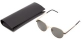 Thumbnail for your product : Saint Laurent Logo-engraved Round Metal And Acetate Sunglasses - Grey