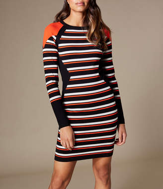 Karen Millen Striped Bodycon Knit Dress