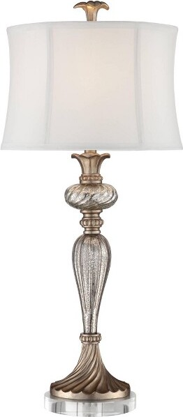 Regency Hill Alyson Traditional Buffet Table Lamp with Round Riser 33 3 ...