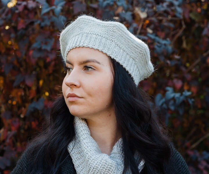 Etsy Alpaca Beret, Women's French Hand Knit Winter Wool Wool Crochet Knitted Beret