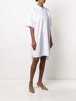 Thumbnail for your product : Fay Asymmetric Hem Round Neck Shirt Dress