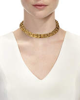 Thumbnail for your product : Saint Laurent Opyum Croco Lariat Tassel Necklace, Black