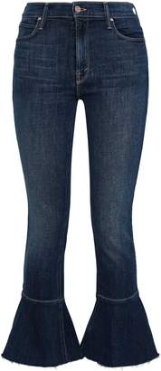 Mother Frayed High-rise Kick-flare Jeans