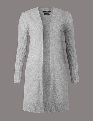 Marks and Spencer Pure Cashmere Longline Twin Pocket Cardigan