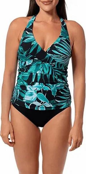 Jantzen Women's Louise Wrap Swim Tankini 6 Bold Paradise