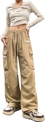 Linsennia Parachute Pants Y2k Baggy Cargo Trousers Women