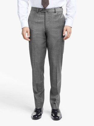 Hackett London Prince of Wales Check Slim Fit Suit Trousers, Grey