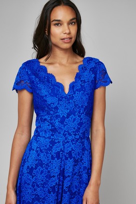 Wallis **Jolie Moi Royal Blue Lace Maxi Dress