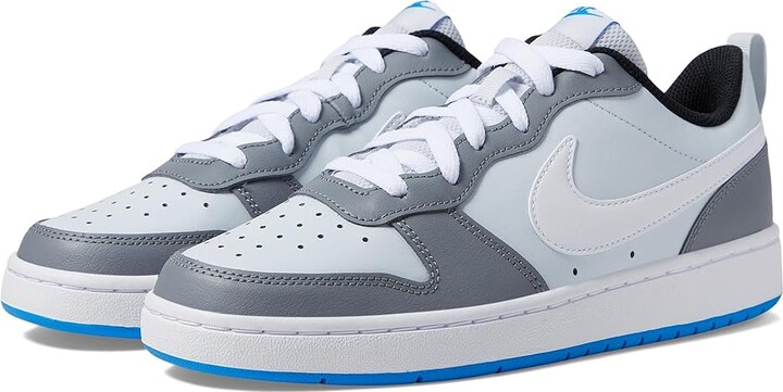 Nike Kids Court Borough Low 2 (Big Kid) (Pure Platinum/White/Cool  Grey/Photo Blue) Kid's Shoes - ShopStyle