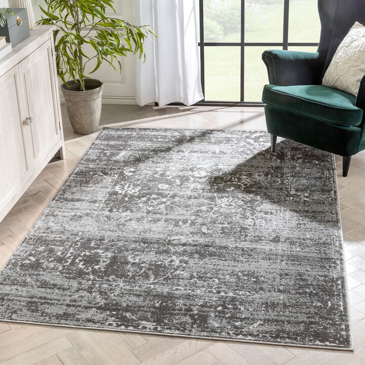 Well Woven Zazzle Thiva Vintage Oriental Black 2'3" x 7'3" Runner Rug