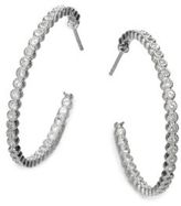 Thumbnail for your product : Jude Frances White Sapphire Hoop Earrings/1.18