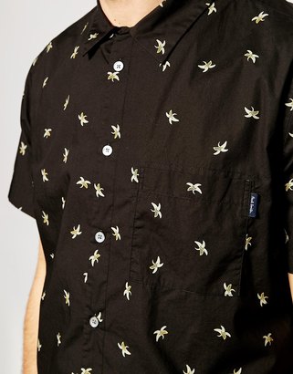 Paul Smith Shirt with Banana Print in Short Sleeve Classic Fit