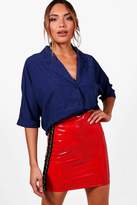 Thumbnail for your product : boohoo NEW Womens Revere Collar Oversized Shirt in Polyester