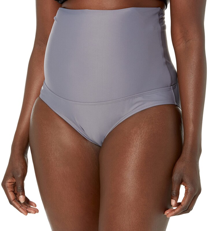 Oceanlily Over The Belly Maternity Swimwear Bottoms-High Waist Cover Up-Women Bikini Bottom Charcoal XXL 