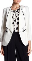 Thumbnail for your product : Nine West Contrast Piping Drape Neck Jacket
