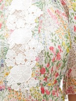 Thumbnail for your product : Giambattista Valli Pleated Wildflower-print Silk Midi Dress - Ivory Multi