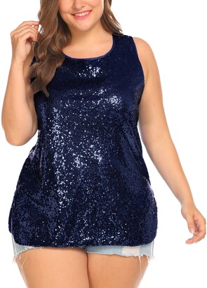 navy sparkly tops