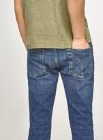 Thumbnail for your product : Topman Mid Blue Marble Wash Skinny Jeans