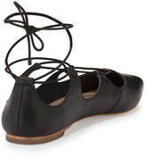Thumbnail for your product : Loeffler Randall Ambra Lace-Up Ballet Flat, Black