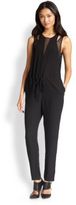 Thumbnail for your product : Rebecca Taylor Cutout Mesh-Paneled Jumpsuit